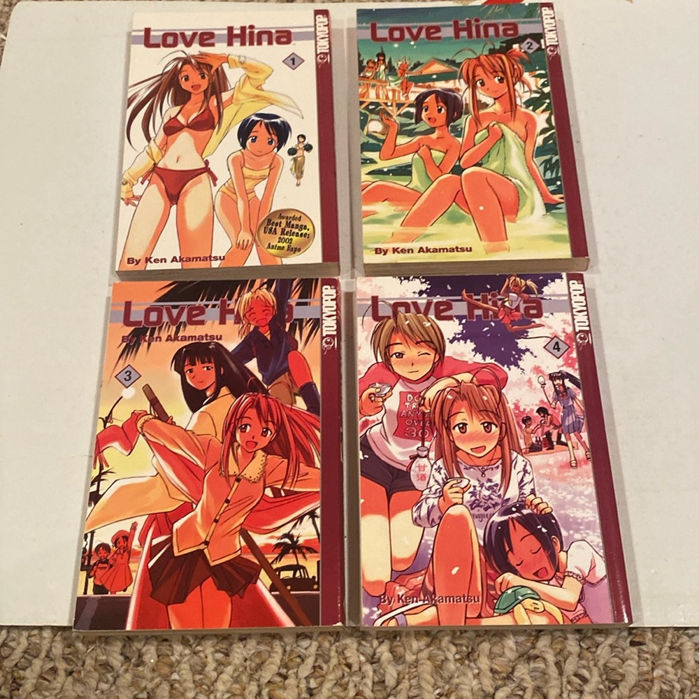 NWT Love Hina Graphic Novels, Volumes 1-4